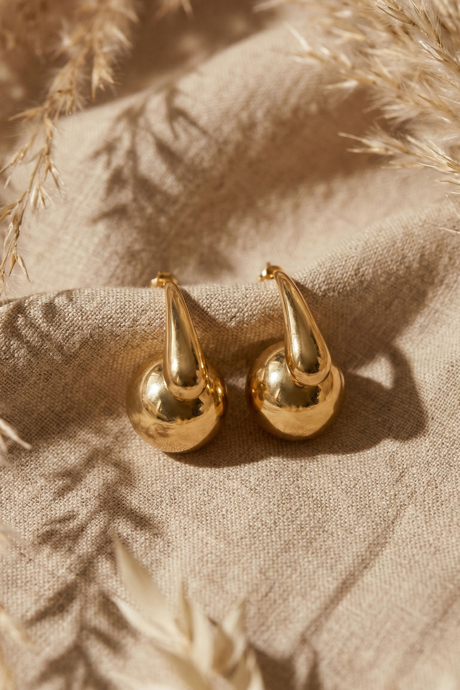 Golden Grace Stud Earrings, , image 2